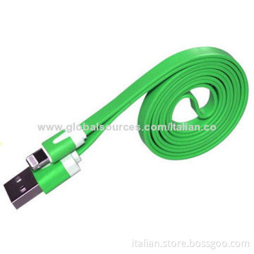 USB cable for iPhone s5 flat, colorful, noodle